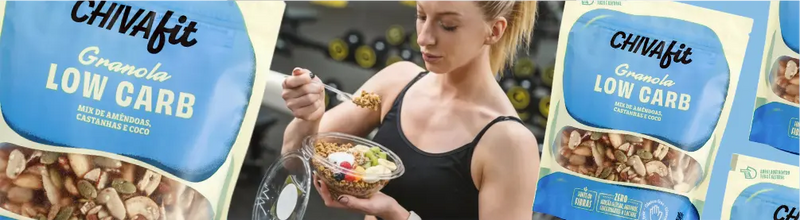 Granola Low Carb para treino: energia, saúde e praticidade Chiva Fit