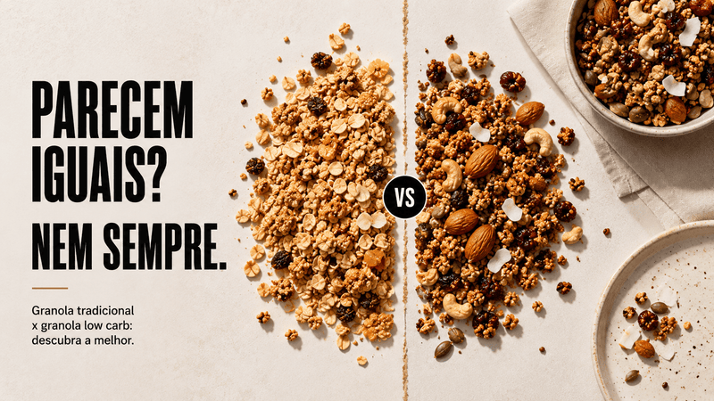 Granola tradicional x granola low carb: descubra a melhor