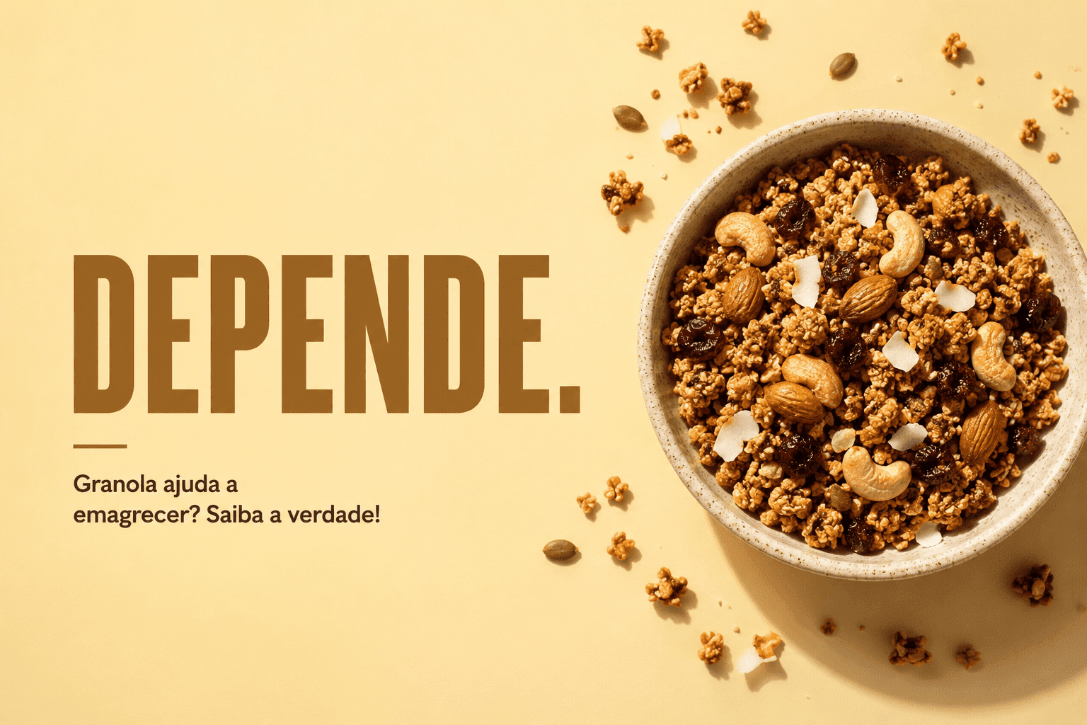 Ilustração sobre granola e emagrecimento