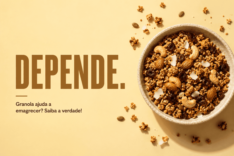 Ilustração sobre granola e emagrecimento