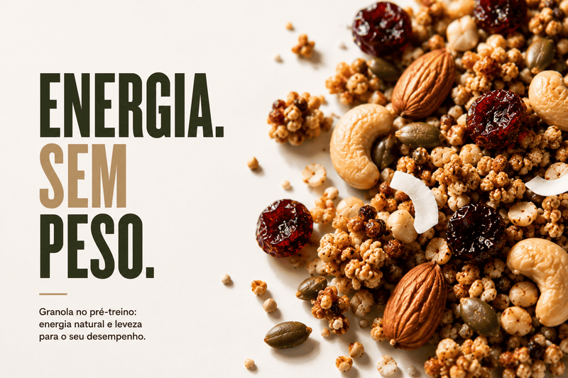 Granola no pré-treino: energia natural e leveza para o seu desempenho