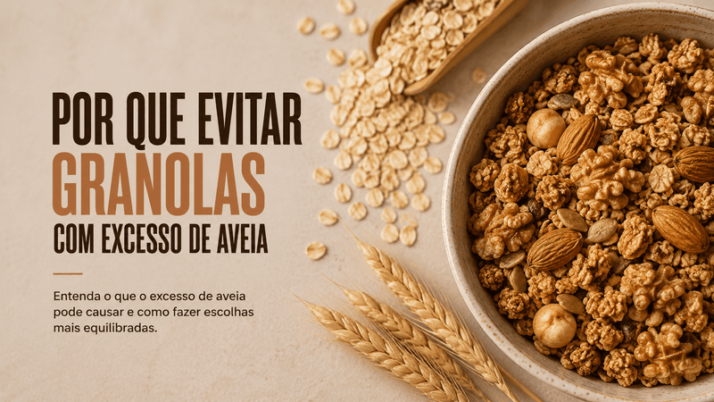Ilustração sobre granolas com excesso de aveia