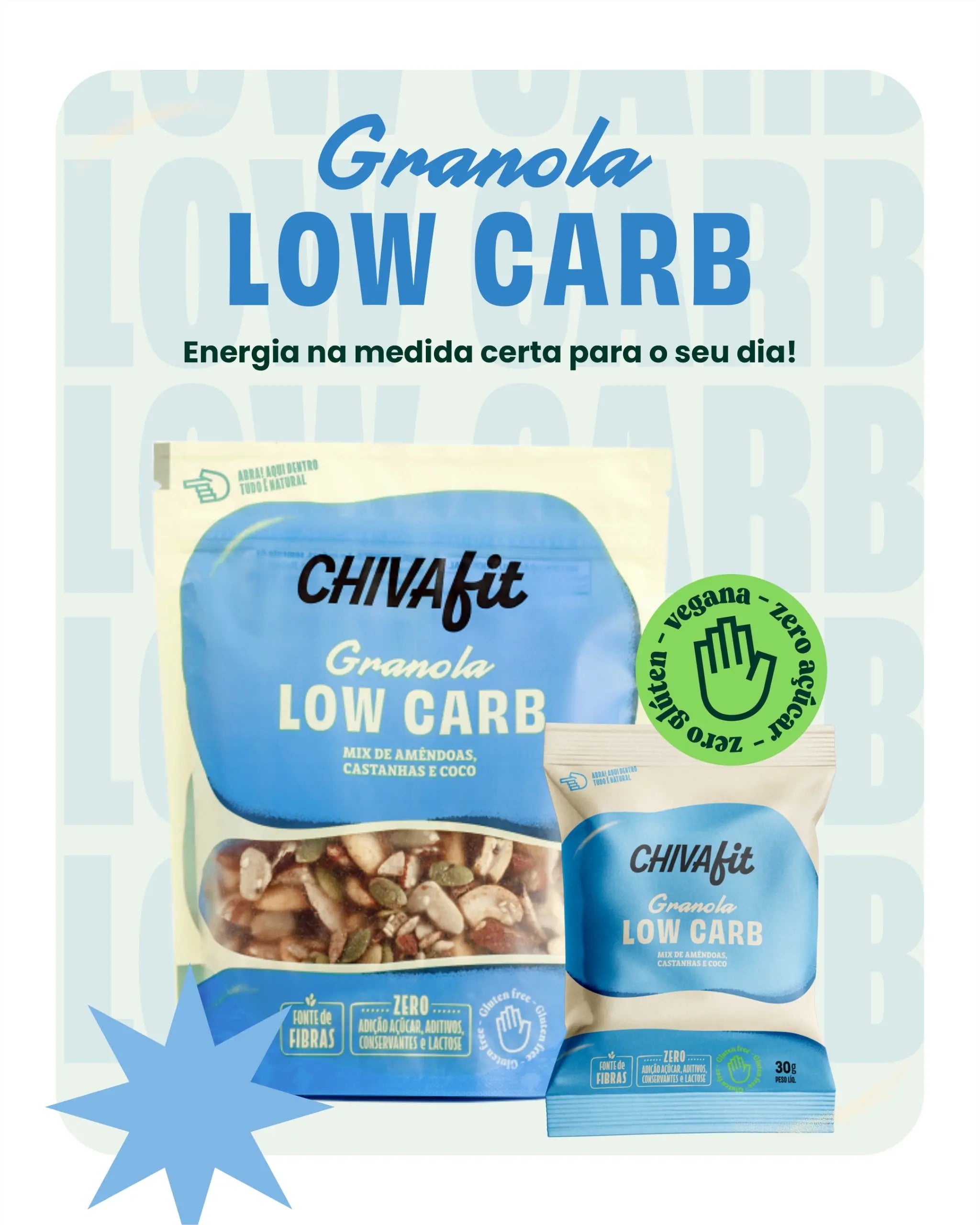 Combo Granola Low Carb Chiva Fit