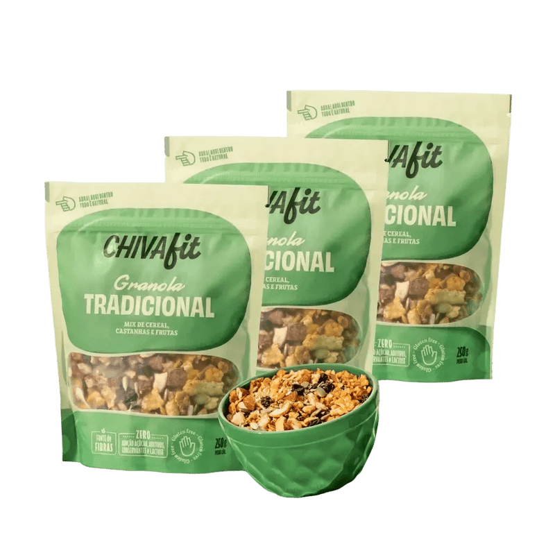 Granola Tradicional sem açúcar e sem glúten Chiva Fit 250g