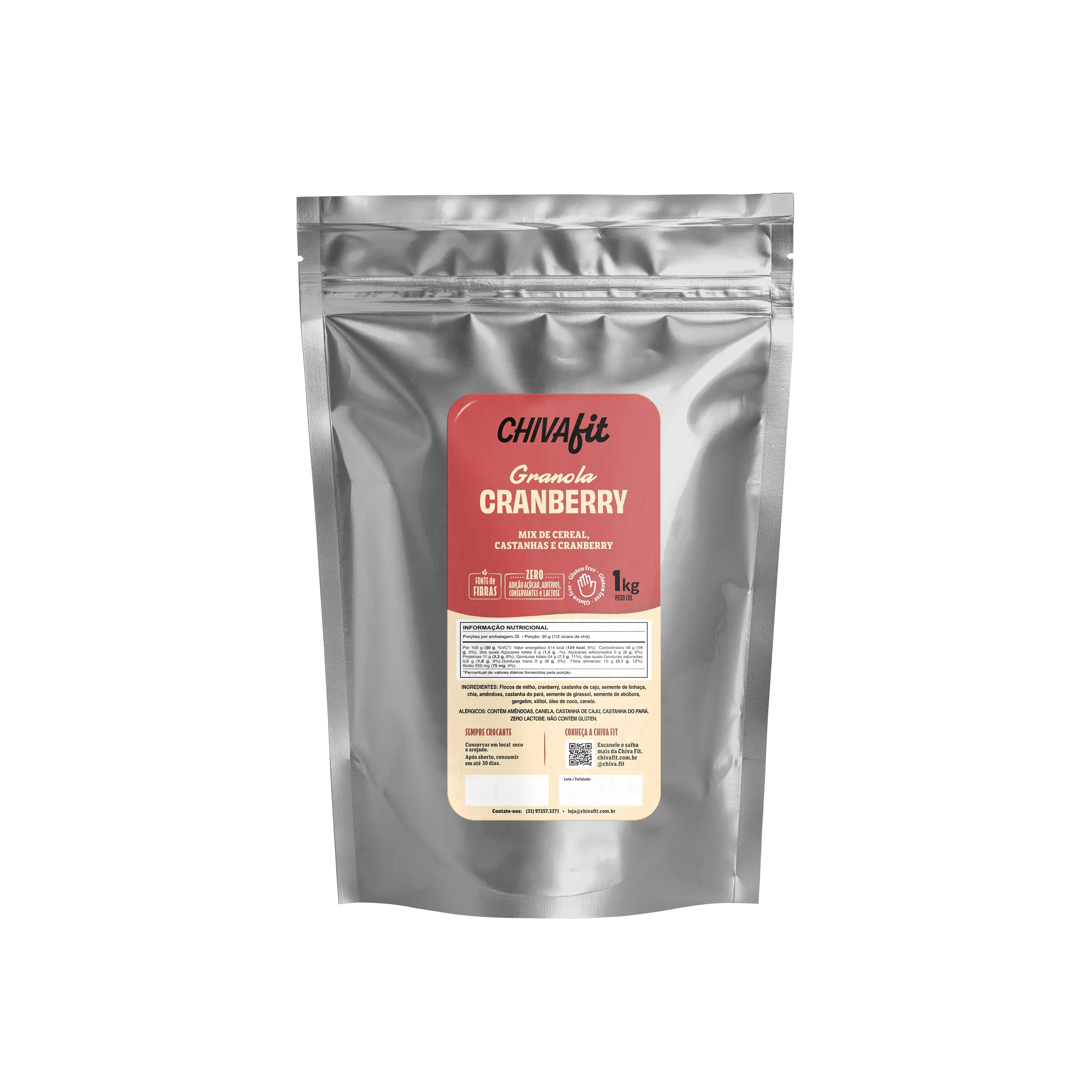 Granola Cranberry 1kg - Chiva Fit