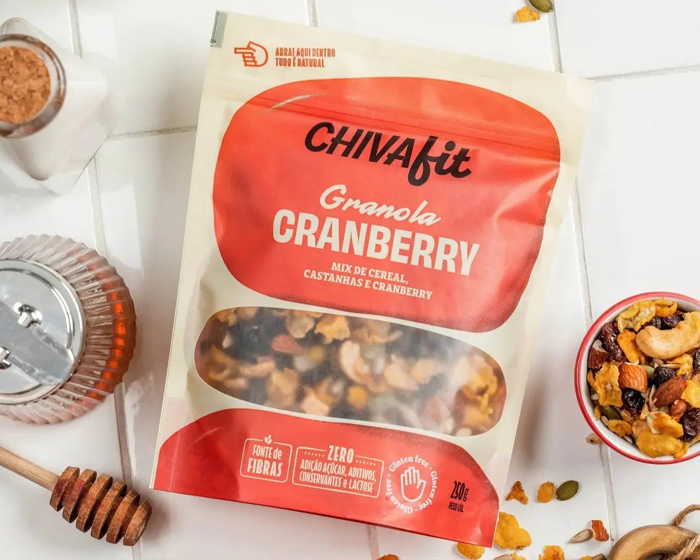 Granola Cranberry - 250g - Chiva Fit