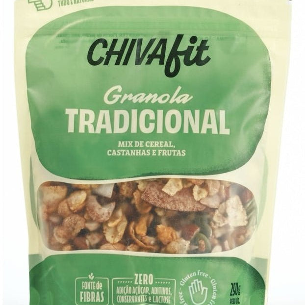 Granola Tradicional sem açúcar e sem glúten Chiva Fit 250g