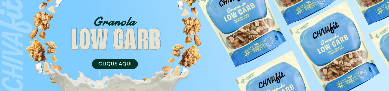 Granola artesanal saudável Chiva Fit sem aditivos